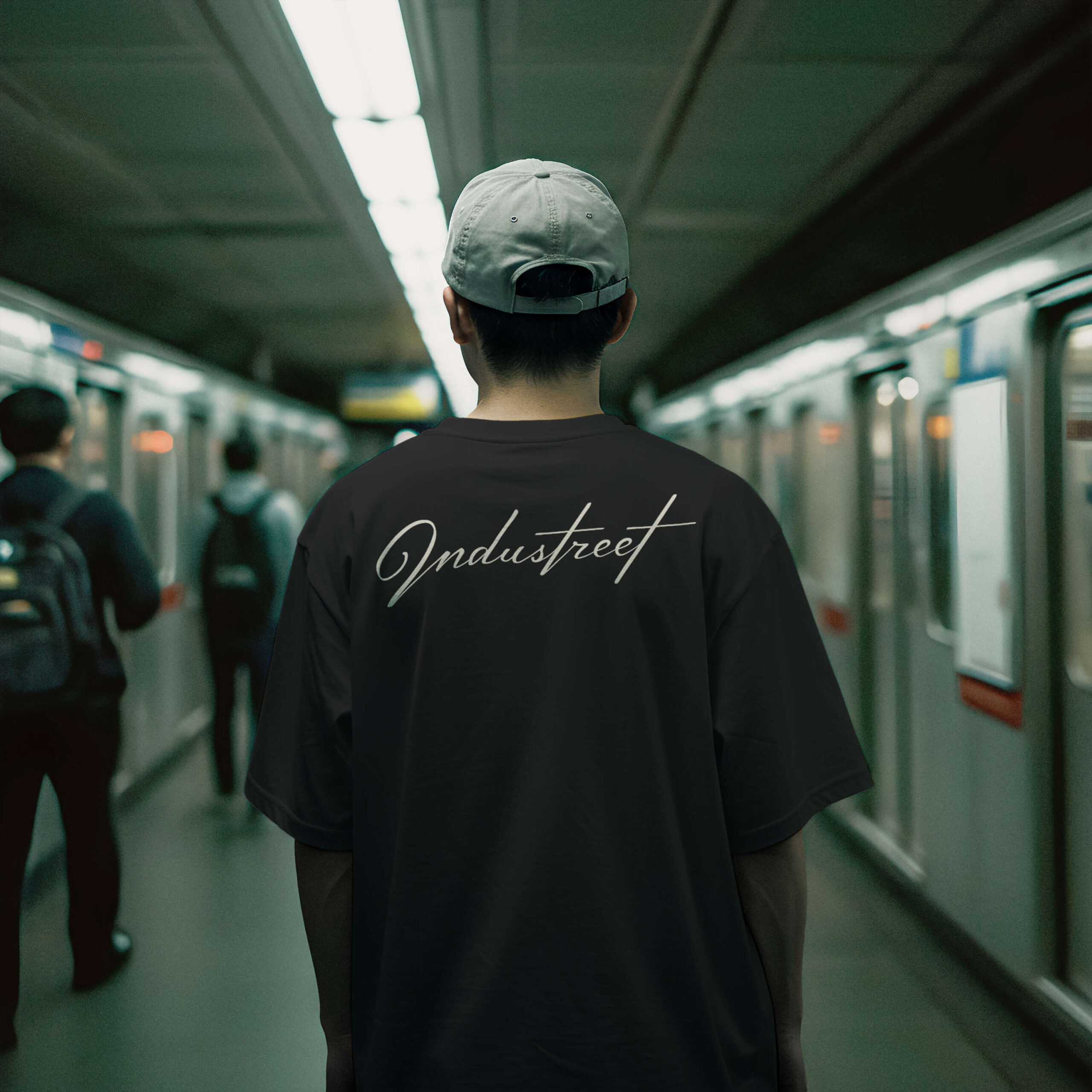 Logo Industreet sur t-shirt noir